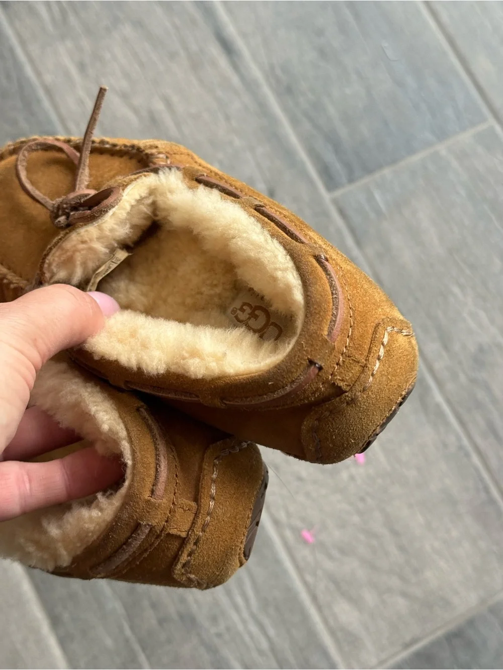 UGG toddler chestnut slippers